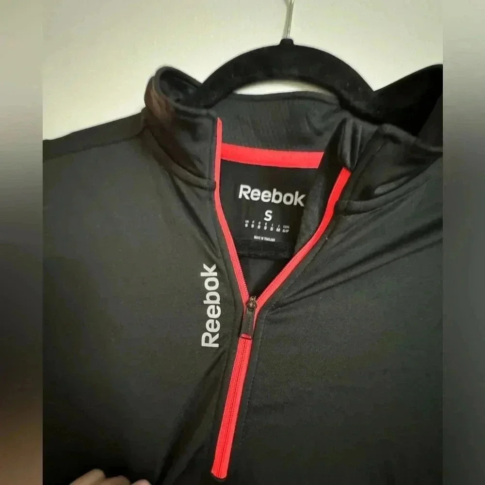 Reebok Running Jogging Athletic 1/4 Zip Playdry Jacket Small Athletic Wear - Picture 7 of 12